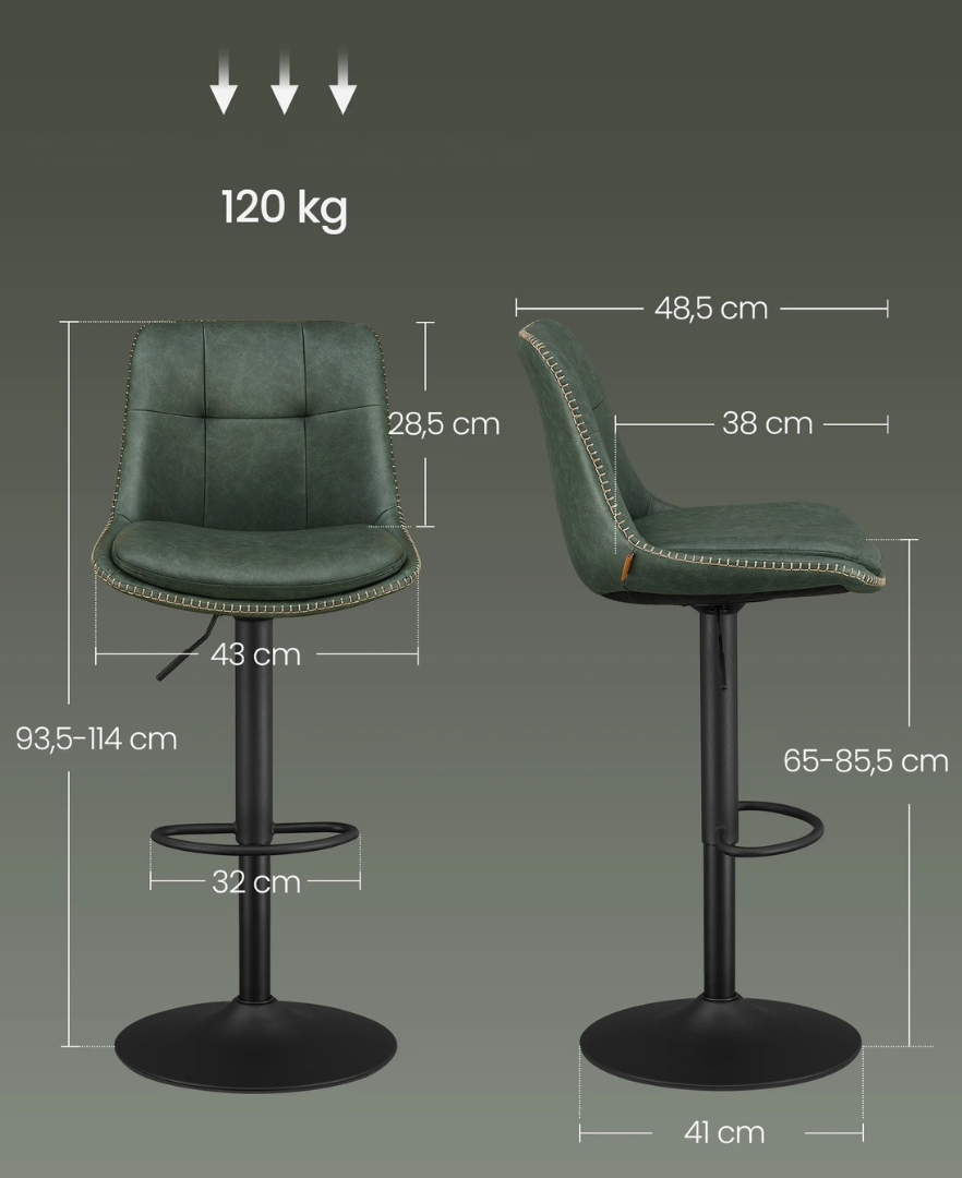 Set van 2 Barkrukken Groen