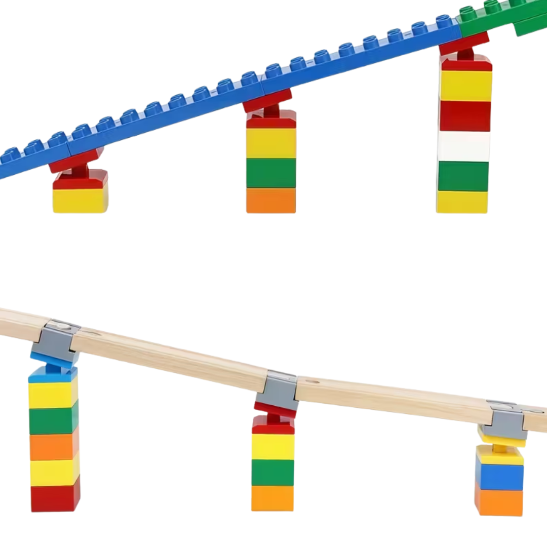 Houten Treinbaan Verbinders voor Lego Duplo en Ikea