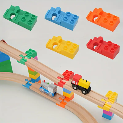 Houten Treinbaan Verbinders voor Lego Duplo en Ikea