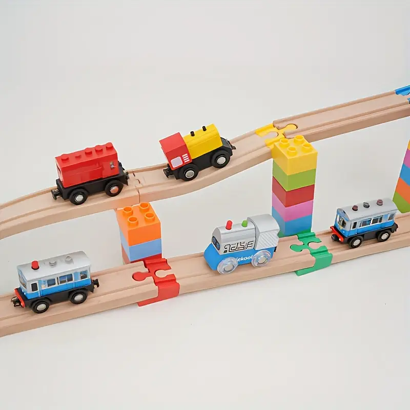 Houten Treinbaan Verbinders voor Lego Duplo en Ikea
