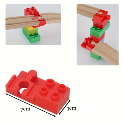 Houten Treinbaan Verbinders voor Lego Duplo en Ikea
