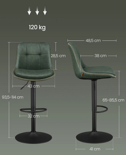 Set van 2 Barkrukken Groen