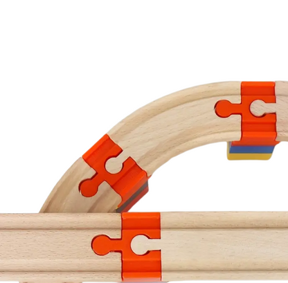 Houten Treinbaan verbinders (Lego Duple, Ikea) - HappyHomeHappyKids