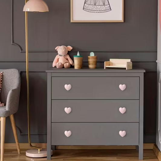 Roze Hartvormige Meubelgreep 4 stuks